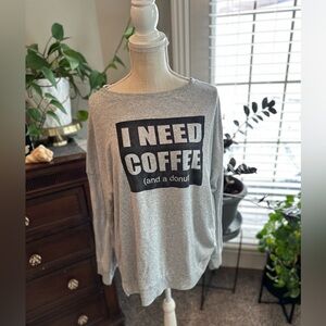 Gray 'I Need Coffee' Sweatshirt